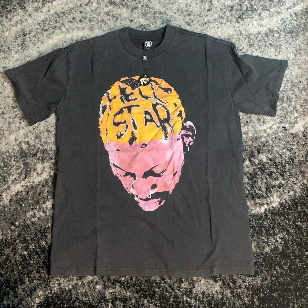Hellstar Dennis Rodman Washed T-Shirt Black Men’s Size Large
